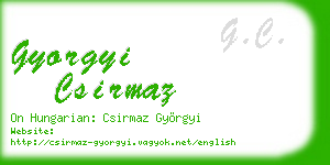 gyorgyi csirmaz business card